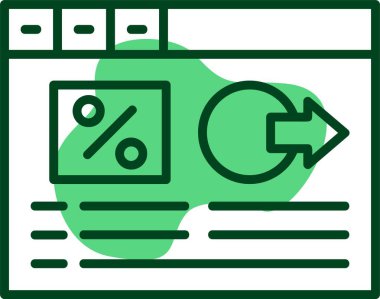 Çıkış oranı simgesi, vektör illüstrasyonu 