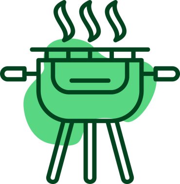  Izgara simgesi, vektör çizimi 