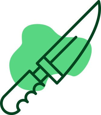  Bıçak simgesi, vektör illüstrasyonu 