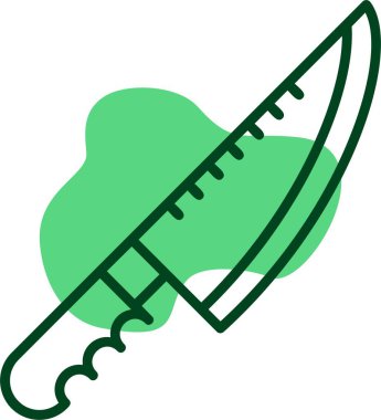  Bıçak simgesi, vektör illüstrasyonu 