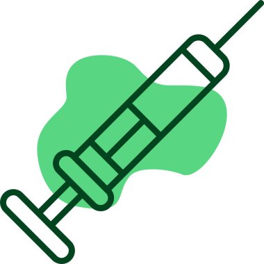  Şırınga simgesi, vektör illüstrasyonu 