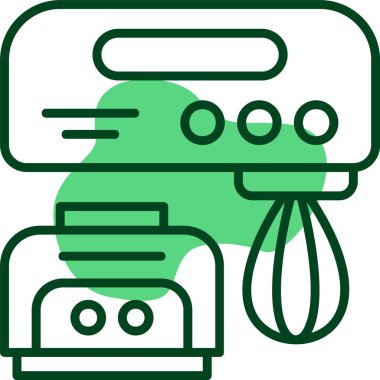  Mutfak aleti simgesi, vektör illüstrasyonu 