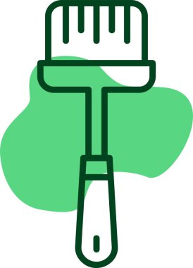 Fırça simgesi, vektör illüstrasyonu 