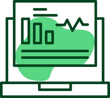  Dizüstü bilgisayar simgesi üzerindeki panel, vektör illüstrasyonu 