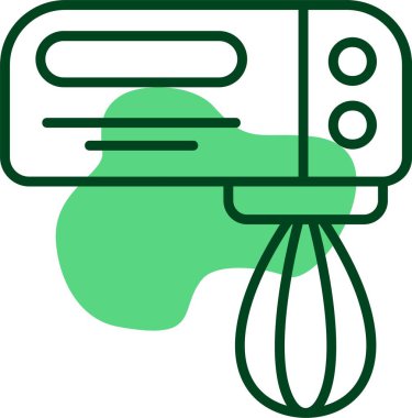  Karıştırıcı simgesi, vektör illüstrasyonu 