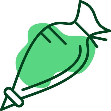 Pasta Torbası simgesi, vektör illüstrasyonu 