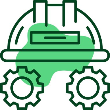 Güvenlik başlığı simgesi, vektör illüstrasyonu 