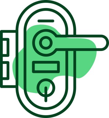 kapı tutamaç simgesi, vektör çizim 