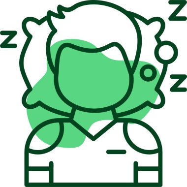 Uyuyan Adam simgesi, vektör illüstrasyonu 