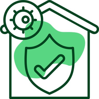 Ev simgesi, vektör illüstrasyonunda kal 