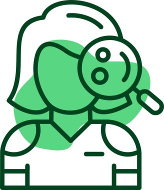 Kadın Cilt Denetimi Simgesi, vektör illüstrasyonu 