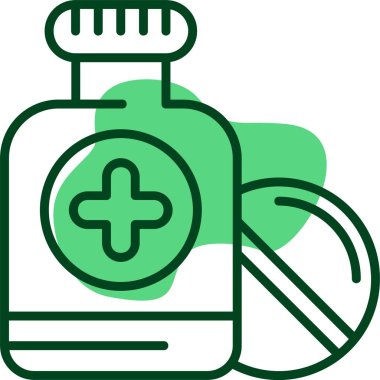 Tıp simgesi, vektör illüstrasyonu 