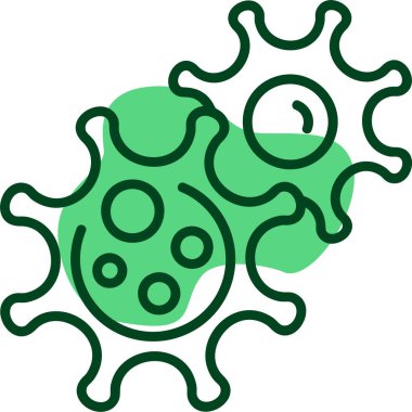 Virüs Simgesi, vektör illüstrasyonu 