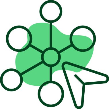 Etkileşim simgesi, vektör çizimi 