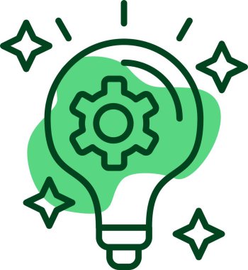 fikir simgesi, vektör illüstrasyonu 