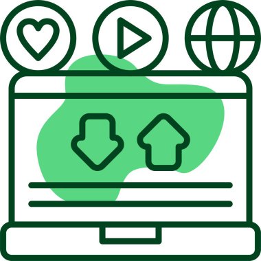  Dijital Ortam simgesi, vektör illüstrasyonu 