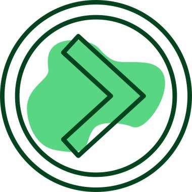  Sembol İleri simgesi, vektör illüstrasyonu 