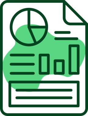  Rapor simgesi, vektör illüstrasyonu 