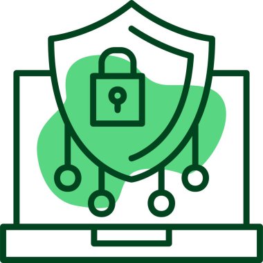  veri güvenlik simgesi, vektör illüstrasyonu 