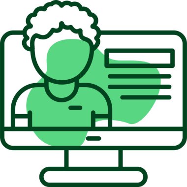  Profil simgesi, vektör illüstrasyonu 