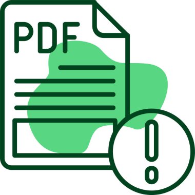 PDF simgesi, vektör illüstrasyonu 
