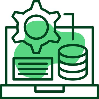  veritabanı simgesi, vektör resimleme 