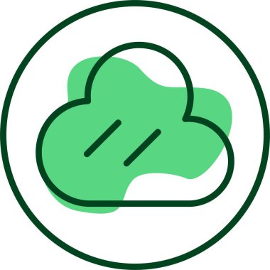 Bulut Çemberi Simgesi, vektör illüstrasyonu 