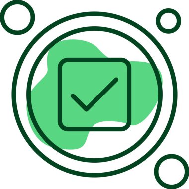  Düğme simgesi, vektör illüstrasyonunu kontrol et 