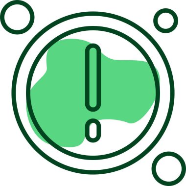 Dikkat düğme simgesi, vektör illüstrasyonu  