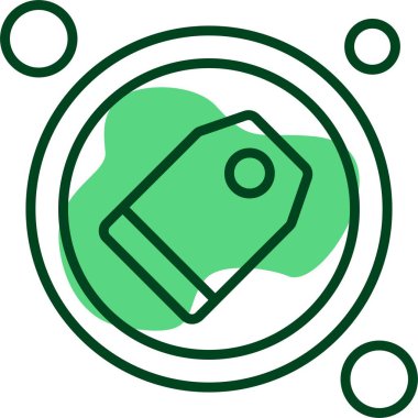 Etiket Düğmesi simgesi, vektör illüstrasyonu 