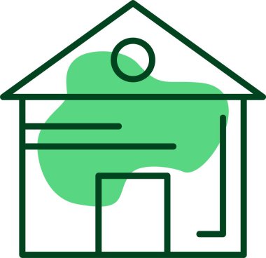 Ev simgesi, vektör illüstrasyonu 