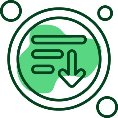 Düğme simgesi, vektör illüstrasyonunu sırala 