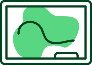 Tebeşir tahtası simgesi, vektör illüstrasyonu 