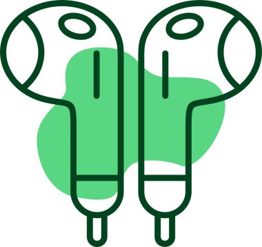 Kulaklık simgesi, vektör illüstrasyonu 