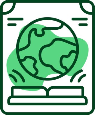 Edebiyat poster simgesi, vektör illüstrasyonu 