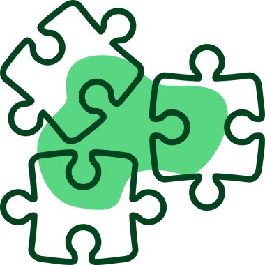 yapboz parçaları simgesi, vektör illüstrasyonu 