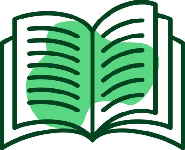 ders kitabı simgesi, vektör illüstrasyonu 