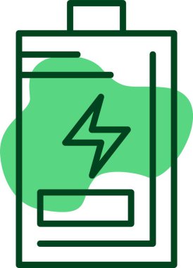 pil simgesi, vektör illüstrasyonu 