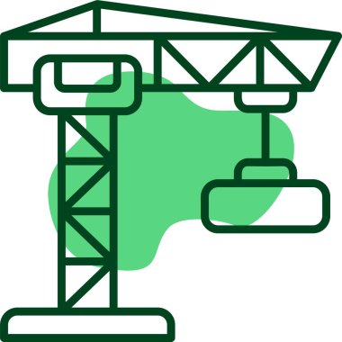 inşaat vinç simgesi, vektör illüstrasyon 