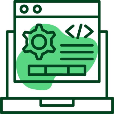 Kod Ayarlama simgesi, vektör illüstrasyonu 