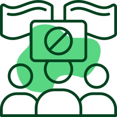 Birlik Rallisi web simgesi vektör illüstrasyonu