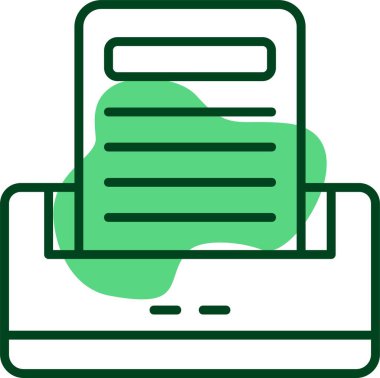 Görev web simgesi vektör illüstrasyonunu yazdır