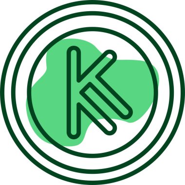 Kenya Şilin web simgesi vektör illüstrasyonu