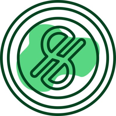 Özbekistani Som web simgesi vektör illüstrasyonu