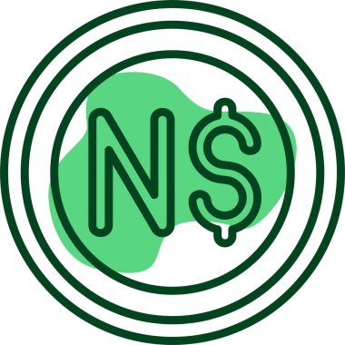 Kiribati Doları ağ ikonu vektör illüstrasyonu