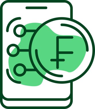 İsviçre Frangı web simgesi vektör illüstrasyonu