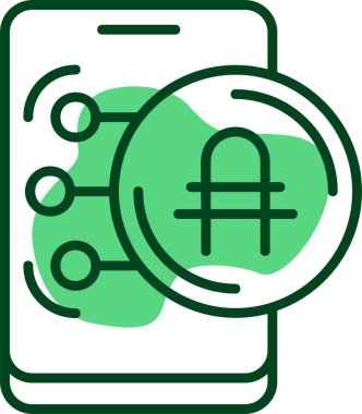 Arjantin Pezosu web simgesi vektör illüstrasyonu