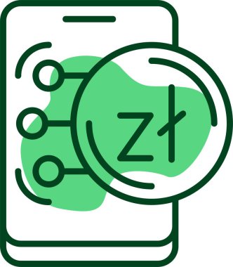 Polonya Zlot web simgesi vektör illüstrasyonu