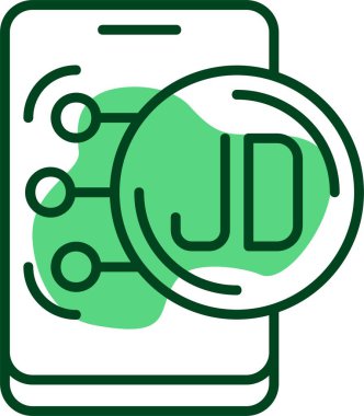 Ürdün Dinar web simgesi vektör illüstrasyonu