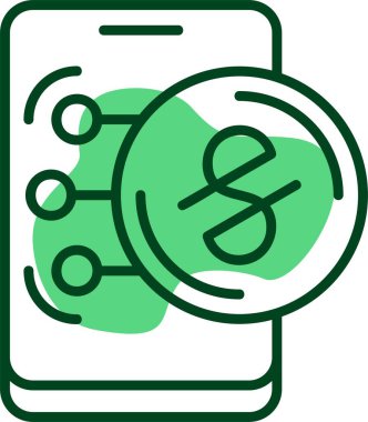 Özbekistani Som web simgesi vektör illüstrasyonu